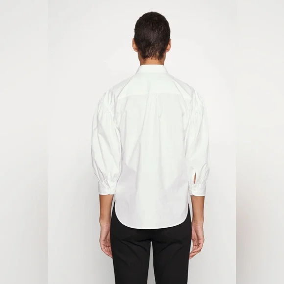 Lauren Ralph Lauren - White Button Down 3/4 Sleeve Blouse - Size 2X - Picture 2 of 5